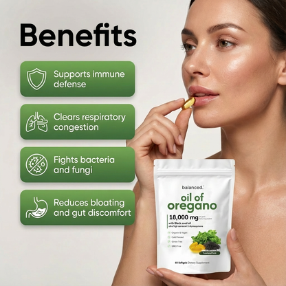 Oil of Oregano with Black Seed Oil - 60 Softgels