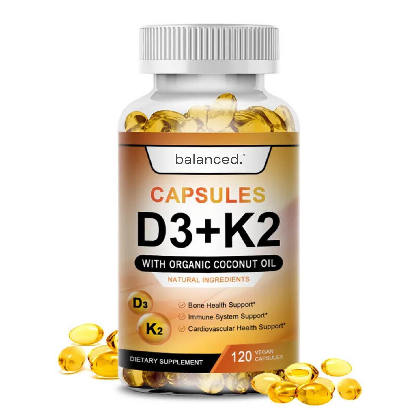 Organic D3 + K2 - 120 Gels