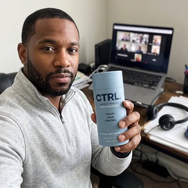 Nathaniel, a CTRL customer, holding a CTRL tube