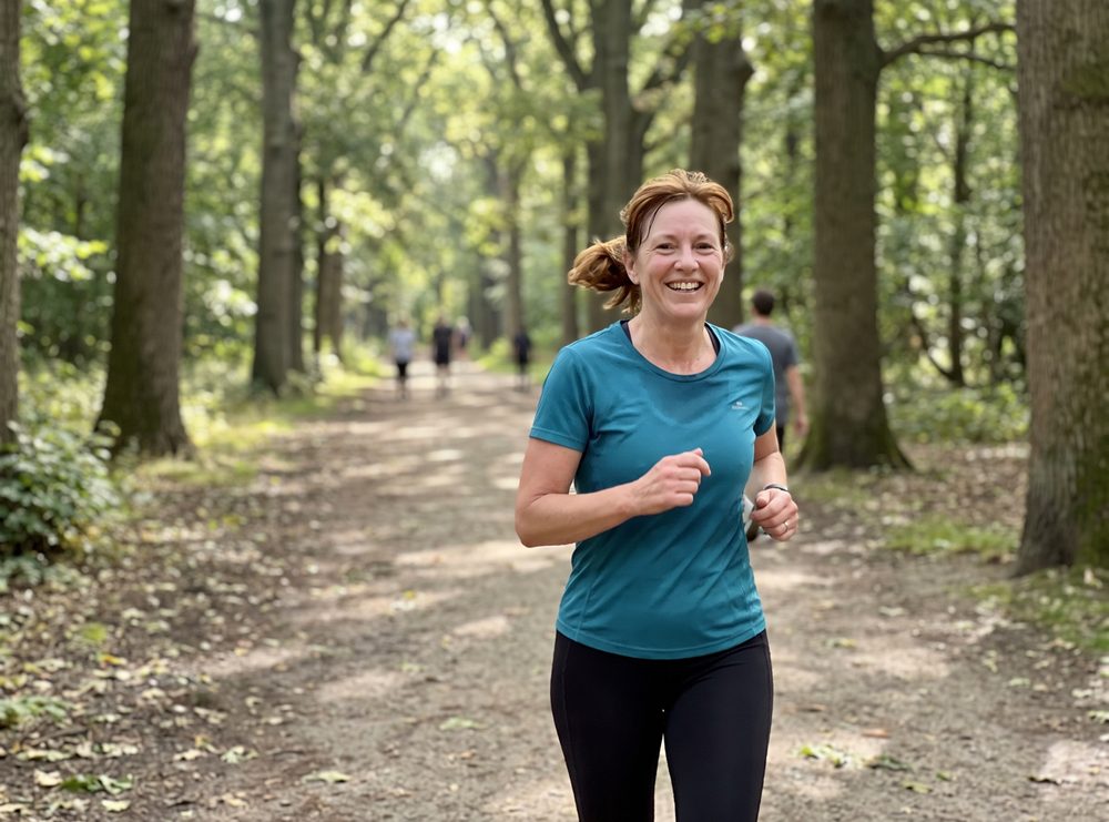 Diane out for a morning run, full of energy